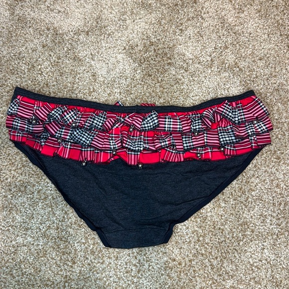 Victorias Secret gray Christmas Jingle Bell Hip hugger Panties. Size L - Picture 3 of 5